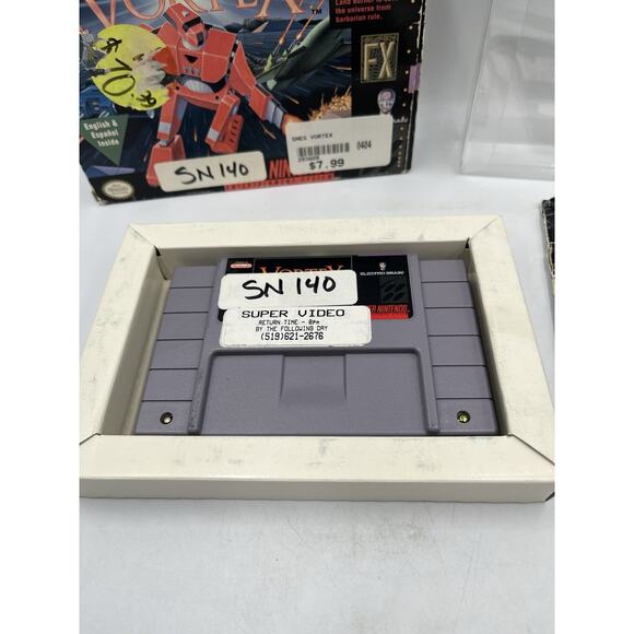 Vortex - Super Nintendo snes Manual Box insert and game included - Picture 3 of 16